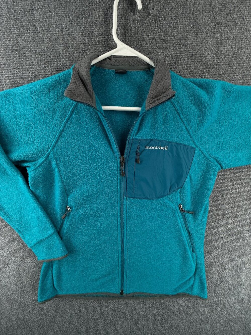 VTG Montbell 1106439 Climaplus Fleece Medium Jacket Logo Blue Polyester Womens